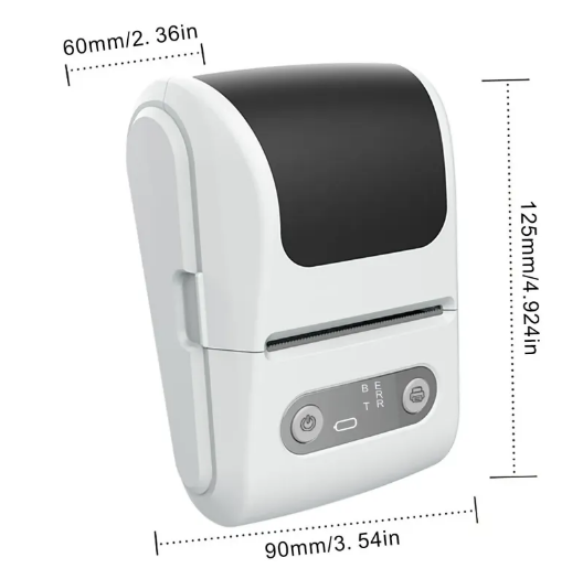 Beyaz Kablosuz Portatif Etiket Yazıcısı