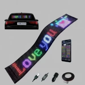 Sepetkolix USB LED Pixel Tabela – Programlanabilir Kaydırmalı Yazı Paneli (Araba & Masaüstü) 90 cm